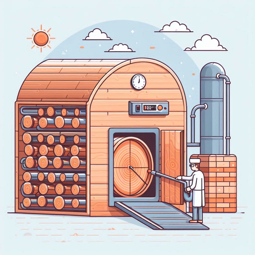 چوب کوره. خشک کن رفته