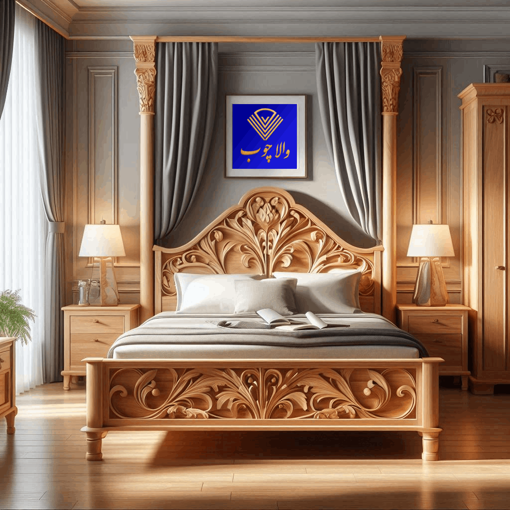 اتاق خواب با محصولات چوب راش
